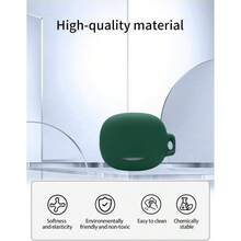 Compatible With MeloBuds N50 True Noise Cancelling Earphones, Premium Silicone Shockproof Skin Charging Port Accessible, Front Visible With Lanyard, Green. - Green - View 3