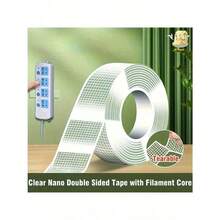 1pc 1-5m Super Strong Double-Sided Nano Adhesive Tape, Transparent Removable Waterproof Ultra-Sticky Strips, Heavy Duty Double-Sided Tape - Multicolor - View 4