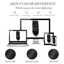 1B 自然黑真人发夹式接发，8 片/套，每片 20 个夹子，双层，巴西蕾丝 Remy 接发 - S1B - 查看 6