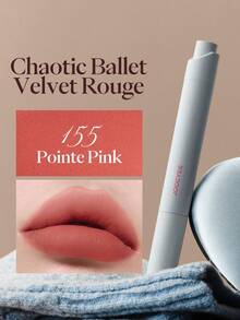 JOOCYEE Velvet Rouge Tinted Lip Balm, Matte Finish, Fashionable Ballet Nude Lip Cream - #155 Pointe Pink - View 1