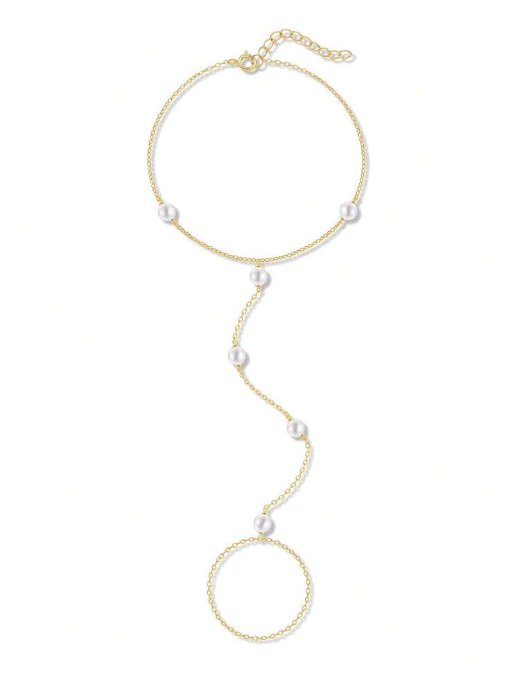 SereneSpark سوار فضة عيار 925 رقيق متعدد الزهور، هدية كلاسيكية بسيطة للنساء، مجوهرات أنيقة لحفلات الزفاف - الذهبي - مشاهدة 19