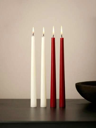 2支9.84英寸无烟蜡烛，婚礼餐桌装饰，欧式浪漫烛光晚餐氛围装饰，婚礼节日家居装饰，家庭礼物