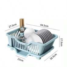 1 件装家用厨房碗架，加厚沥水碗架收纳架，厨房水槽整理架，橱柜碗碟架，沥水筷架 - 彩色 - 查看 6