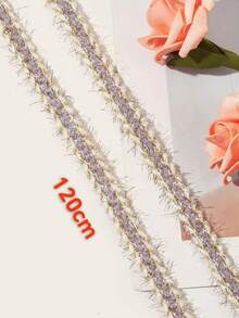 1 Cặp dây giày trang trí bằng chỉ kim loại nhiều màu sắc, không co giãn, dài 120cm, thích hợp cho giày thể thao, bốt và giày trượt băng. Chỉ bao gồm phụ kiện giày/dây giày, không bao gồm giày. - Màu tím - Xem 3