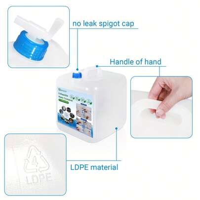 5L/20L Cubo de agua plegable, contenedor de agua portátil para exteriores con grifo, bolsa de agua blanda, adecuado para camping, senderismo, ayuda de emergencia, actividades al aire libre