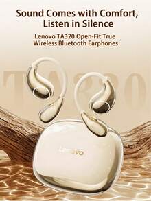 Lenovo TA320 Bluetooth Headphones: Noise Cancelling, Sports/Running, Super Long Battery Life, High-Quality Audio, Open-Ear Wireless Bluetooth Headphones - Black - View 7