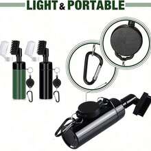 Golf Club Cleaning Brush - Portable And Spray Water Brush For Easy And Effective Cleaning - 黑色-1pc - 查看 2