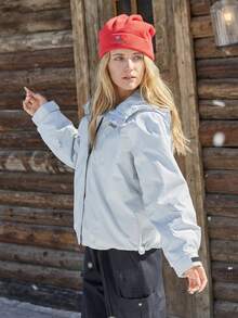 CAMEL CROWN 2-In-1 Fleece Hat, Scarf & Baseball Cap Set, Thick Warm Windproof, Suitable For Large Head Circumference, Autumn/Winter New Arrival - Orange-red - View 3