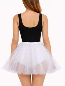 Carnival Tulle Skirt - White - View 2