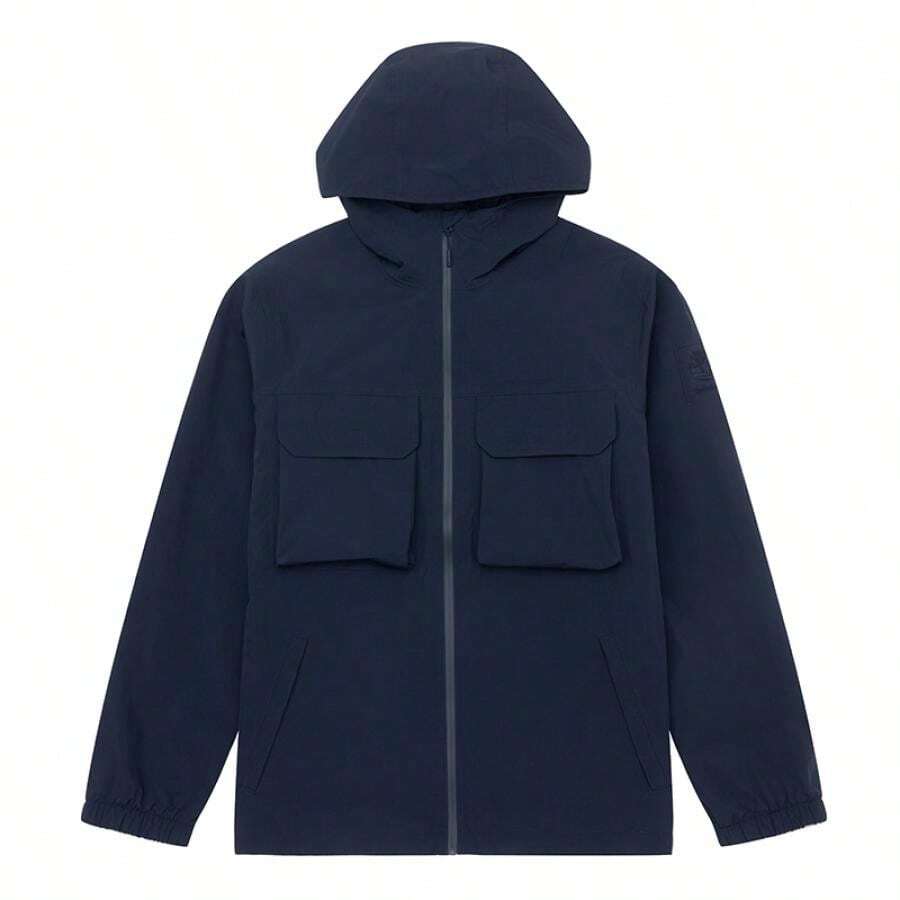 Timberland 男士夹克/外套，柔软梭织夹克，AF防水外壳夹克，轻便舒适休闲运动通勤夹克 A6B5E433 - 深藍色 - 查看 1