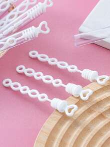 60支迷你白色心形泡泡棒 - 完美的泡泡玩具，适合结婚纪念日、情人节、家庭聚会、节日礼物，12/36/48/60支装 - 彩色 - 查看 8