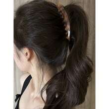 3pcs/1pc Leopard Print & Caramel Color Extra Large Banana Hair Claw Clips, Suitable For Thick Hair, Stylish & Versatile For Travel, Vacation, Photography, Everyday Use, Hair Accessories, Head Accessories - 彩色 - 查看 5