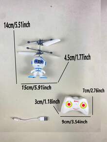 1 pieza Robot de control remoto inteligente con sensor para niños, de material a prueba de golpes, control remoto por infrarrojos, juguete de robot de control remoto, juguete volador de plástico con sensor de gestos, juguete educativo interactivo por infrarrojos con luces LED, adecuado para niños y niñas (con versión de control remoto y sin versión de control remoto, pintura artificial desigual, posible pequeño error de medición debido a la medición manual) - Multicolor - Ver 13