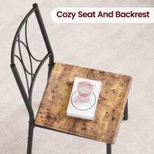 Techigher Dining Table Set For 2, 3 Piece Dining Table And Chair Set, Square Kitchen Table Set With 2 Upholstered Chairs, Kitchen Breakfast Modern Contemporary Furniture Set For Small Space, Apartment, Dining Room - Retro Color, MDF Chair - View 7