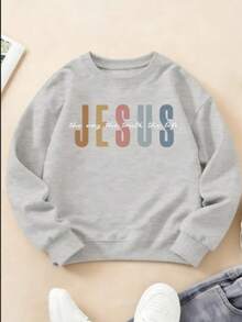 Blusa de Moletom Gola Redonda Confortável Algodão para Frio Inverno Dia a Dia Modelo: Jesus the Way - Novidade Promoção Especial - Cinza - Visão 1