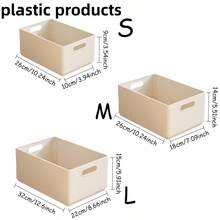 2/1 pieza Caja de almacenamiento de plástico plegable, caja de almacenamiento de estilo cajón multifuncional, caja de organización de armario de gran capacidad, caja de almacenamiento de cosméticos, caja de almacenamiento de calcetines, adecuada para organización de armarios, almacenamiento de escritorio, almacenamiento de habitaciones - puerta color crema - Ver 5