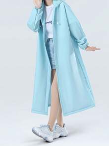 1件装便携式一次性高品质EVA雨衣 - 轻便成人雨衣，带可调节帽兜和袖口，男女通用，适合日常通勤、户外露营、徒步、骑行、旅行、钓鱼、登山和其他户外活动。独立包装，春夏之选，是伴娘礼物、海滩度假和四季皆宜的理想之选。 - 彩色 - 查看 19