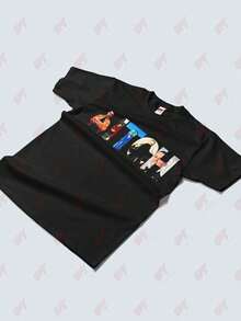 Aitch UK Rapper Sticker Design Tee - Negro - Ver 3