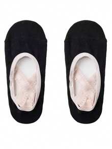 1双专业瑜伽袜，春夏款，芭蕾舞风格蕾丝交叉绑带，防滑袜底，适合普拉提、舞蹈和健身。 - 彩色 - 查看 14