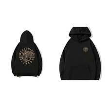 Military Enthusiast Print Men Women Hooded Sweatshirt Autumn Winter Daily Outdoor Vacation Fitness Casual Loose Warm Sportswear - White - View 1