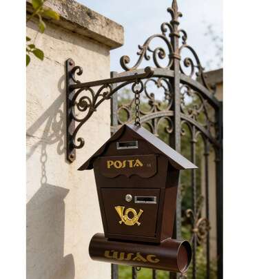 Europäischer & Britischer Stil Villa Briefkasten, wetterfester Außen-Briefkasten, Wandmontage Briefkasten, ländlich-kreativer Briefkasten