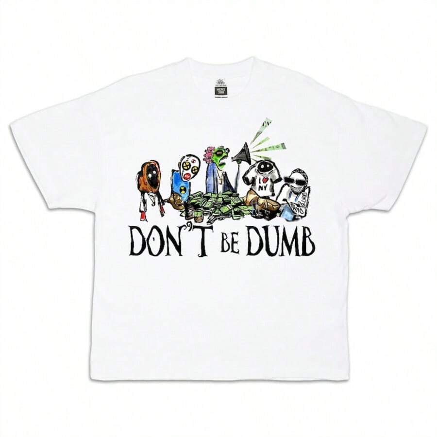 ASAP Rocky Don't Be Dumb Album T-Shirt _ Rap Hip Hop Graphic Tee _ Fan Made Streetwear Shirt _ Music - trắng - Xem 1