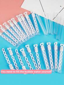 60支迷你白色心形泡泡棒 - 完美的泡泡玩具，适合结婚纪念日、情人节、家庭聚会、节日礼物，12/36/48/60支装 - 彩色 - 查看 4