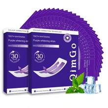 PAP+干贴+紫色牙齿美白贴，牙齿美白，牙贴，深度清洁，口腔护理，美白贴，清新口气，美白贴，适合旅行和居家使用，紫色美白，干贴 - 紫色+PAP+乾貼+牙貼 - 查看 1