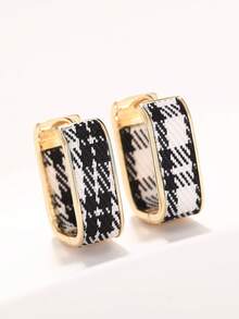 1 paire de jolies boucles d'oreilles créoles pour femmes pour la fête, les fiançailles, l'anniversaire, un cadeau de la Saint-Valentin - 1# - Voir 4