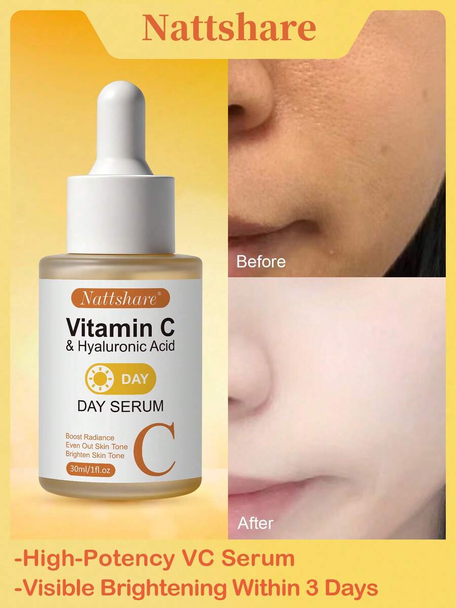 维生素C面部精华液 - 蕴含维生素C、透明质酸、维生素E，抗衰老面部精华 - 亮肤精华，改善色斑，均匀肤色，提亮眼周肌肤，淡化细纹和皱纹，30毫升 - 維生素 C - 查看 1