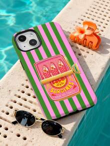 Una elegante funda para teléfono que no incluye cordón ni soporte. Funda rígida de doble capa, gruesa y brillante, con diseño retro divertido de latas de sardinas, compatible con/11/12/13/14/15/16/17 Pro A13 A14 A15 A16 A17 S25 S24 S23 S22 A55 A56 A34, versión internacional, no la versión nacional. - Multicolor 2 - Ver 6