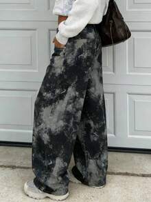 Quần jeans nữ dáng dài, chất liệu denim mài, có túi và khóa kéo, không co giãn, màu đen, thích hợp cho kỳ nghỉ xuân. - màu đen - Xem 5