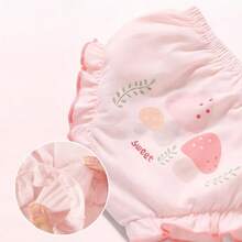 4 Stücke/Packung Baby Mädchen Baumwolle Süß Muster Atmungsaktiv Dreieck Höschen - Pink - Übersicht 6