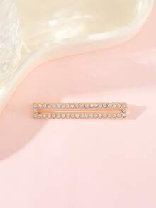 1pc Women's Sparkling Crystal Pearl Leaf & Flower Snake-Shaped Square Brooch - Multicolor - View 14