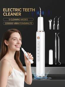 ENSSU 1 Set T4 Ultrasonic Tooth Cleaner Kit, Electric Ultrasonic Tooth Cleaner For Removing Tartar, 1pc Ultrasonic Tooth Cleaner, Oral Cleaning Kit, Recommended By Oral Health Experts, IPX6 Waterproof - Multicolor - View 2