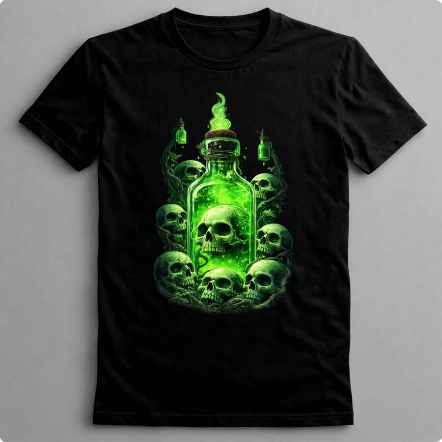 Suffix Skull T-Shirt Premium Shirt 100% Cotton Promotional Price Men's Women's Casual T-Shirt Streetwear - BLACK-EST 12 - 查看 1
