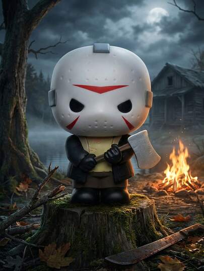  1 pieza Paramount Oficialmente con Licencia Viernes 13 Figura de Alcancía de PVC Figurita de Jason Hees Decoración del Hogar Coleccionable Organizador de Escritorio Tarro de Ahorros