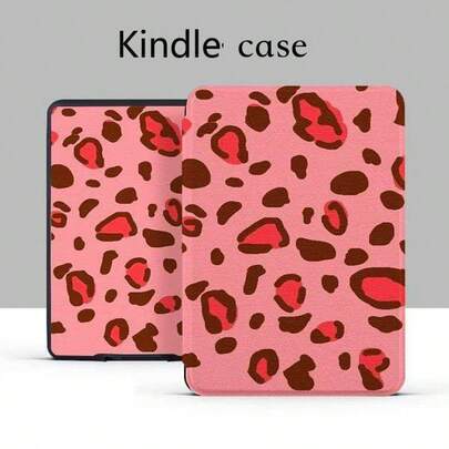 Premium Universal Red Leopard Print E-Reader Protective Case: Slim And Lightweight, Drop-Resistant And Durable, Easy To Carry, And Features A Comprehensive Drop-Proof Design. Compatible With Various E-Reader Models, Ensuring Worry-Free Travel.