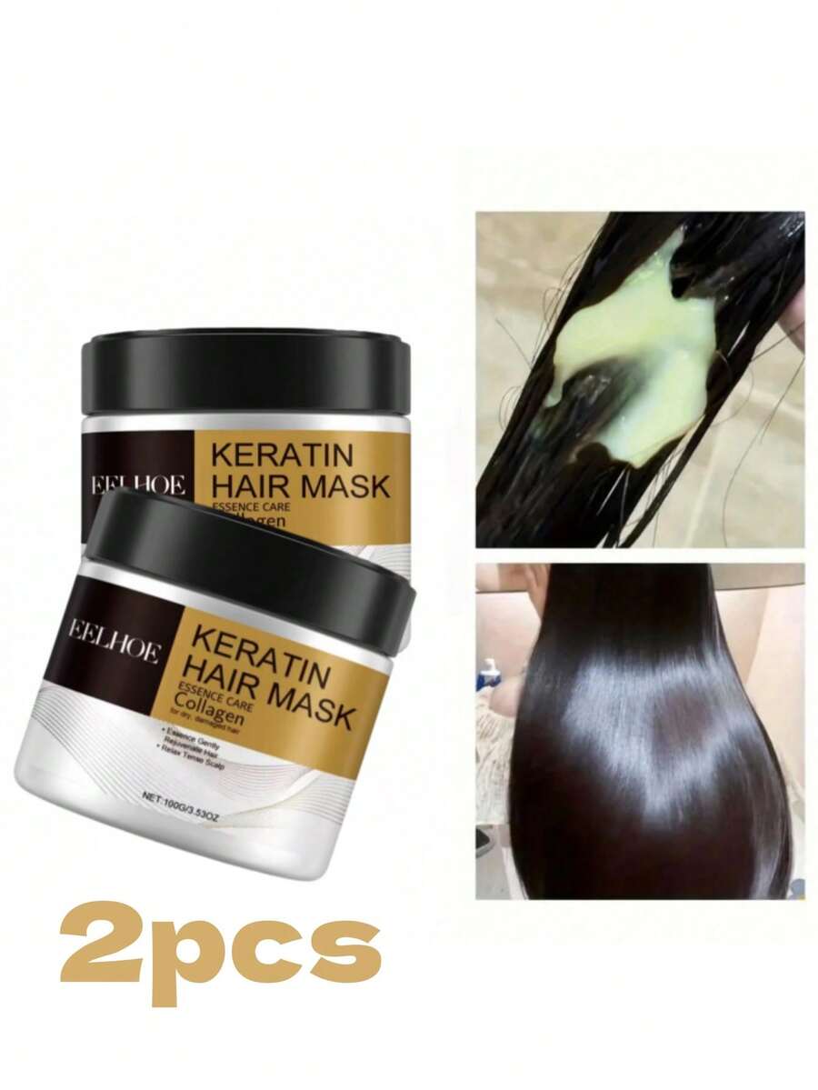 保湿角蛋白发膜，蕴含玛卡提取物和胶原蛋白——富含摩洛哥阿甘油、椰子油和水解角蛋白，令秀发丝滑柔顺，焕发活力光泽，适合普通发质及各种发型。发膜，护发，发霜，角蛋白，随机发货。