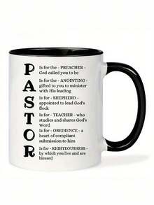 11oz Priest Thank You Mug | Insulated Heatproof Ceramic Cup | Reusable Dishwasher | Perfect Birthday & Holiday Gift For Him/Her | Includes Priest Definition - Black and White - View 8