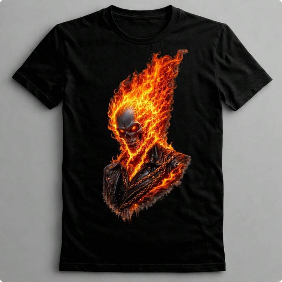 Suffix Skull T-Shirt Premium Shirt 100% Cotton Promotional Price Men's Women's Casual T-Shirt Streetwear - 最黑暗的19 - 查看 1