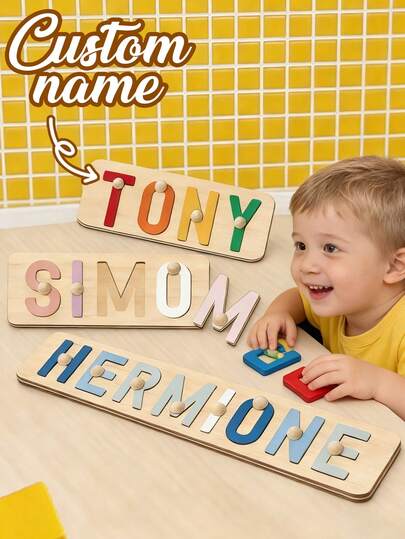 LICVIC Personalized Wooden Name Sign, Custom Alphabet Wall Decor, Customized Christmas Decorations Outdoor, Handmade Gift For Birthday, Graduation, Or Room Decoration, Unique Christmas Gift For New Moms, Commemorative Keepsake, Anniversary Home Decor,New Year Glamour