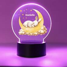 1pc Personalized Name Night Light, Children's Birthday Gift Customization, Friend Custom Gift, Bedroom Decor Customization, Party Decor Customization, Party Decor, Custom Moon Night Light, Back To School Gift - Black - View 40