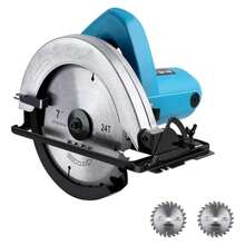 Sierra Eléctrica Circular, 7 1/4 Pulgadas, 1500W, Ideal para Cortar Madera y Plástico, Herramienta de Carpintería Profesional Azul - Azul menta - Ver 1