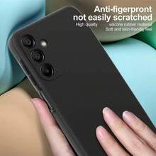 1 pieza Funda de teléfono mate negra 2026, compatible con Xiaomi 15T 5G/15T PRO 5G/Poco M8 Pro/Poco C85 4G/Note 15 Pro/Note 15/Mi 14 Pro y otras series de teléfonos, tacto suave y cómodo, antideslizante, antisuciedad, antihuellas, resistente al desgaste, resistente a los arañazos, protección a prueba de golpes, funda de teléfono de unicolor simple unisex - Negro - Ver 4