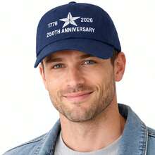 VECRY 250周年纪念棒球帽 1776-2026 刺绣五角星 男女通用 经典美式纪念帽 - A008 - 查看 15
