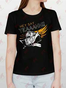 Present Mic Hizashi Yamada Cotton T Shirt - Black - View 1