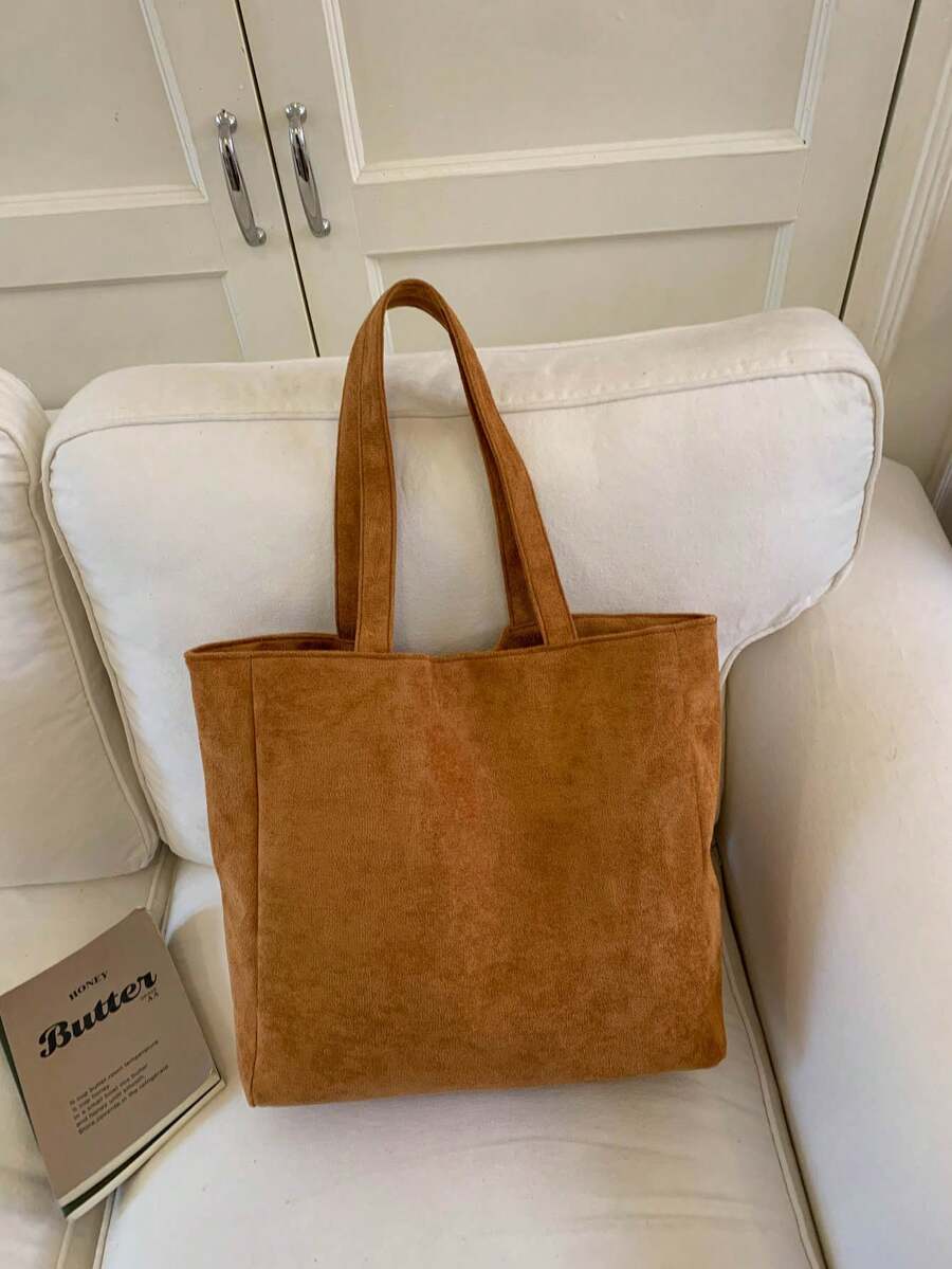 大容量单肩包 - 简约百搭女士日常包，2026新款，高端优雅包包 - 棕色 - 查看 1