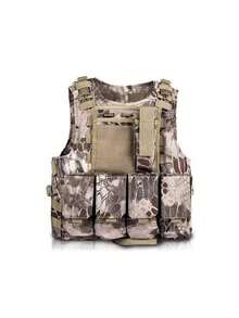 Adjustable Lightweight Military Tactical Vest With MOLLE System And Pockets, Suitable For Airsoft, Paintball, Gaming, And Outdoor Adventure, Ideal For Young Outdoor Enthusiasts, Gamers, Cosplay Fans, And Gift Givers, Great For Outdoor Activities, Birthday Parties, And Cosplay Events, Can Be Used As Tactical Gear, Cosplay Costume, Outdoor Vest, And Military-Themed Gift, For Active Gaming And Practical Protection - Multicolor - View 14
