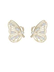 1 par de pendientes de botón elegantes con circonita cúbica para mujeres, para fiestas, compromisos, aniversarios, joyería, regalo del Día de San Valentín - 1# - Ver 5